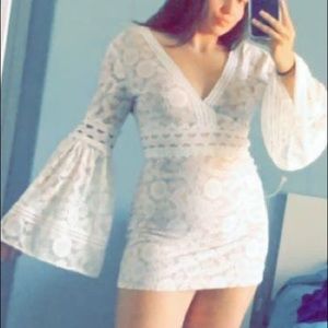 Endless Rose Nude Illusion Lace Minidress